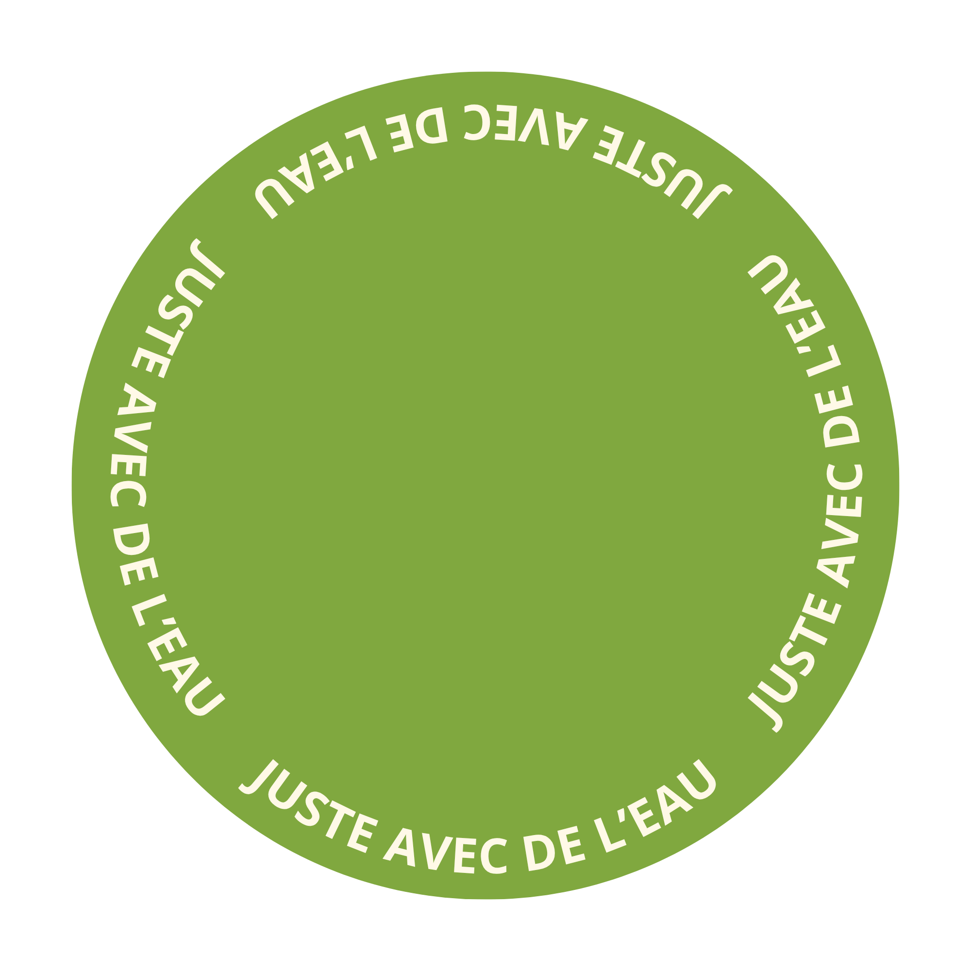 Juste avec de l'eau