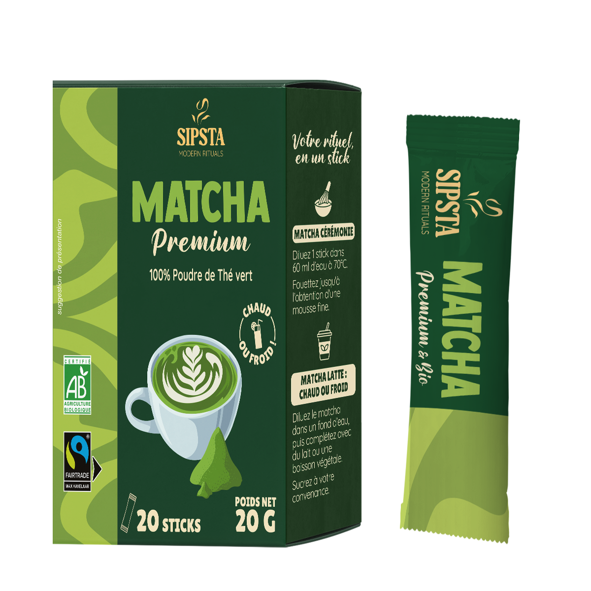 Sticks Matcha Premium 100%